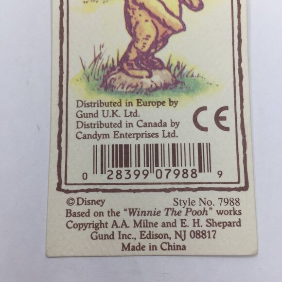 Disney Classic Pooh Gund Plush Christmas Bear Santa Hat Scarf 10" Stuffed Animal - Picture 12 of 12